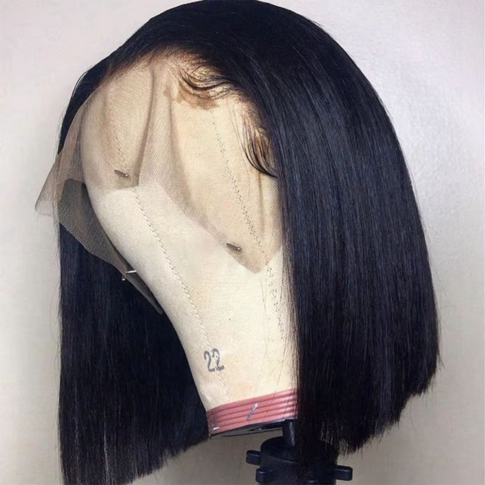Pre Parted 13X4 Lace Front Bob Wig - Peruca de cabelo humano com corte