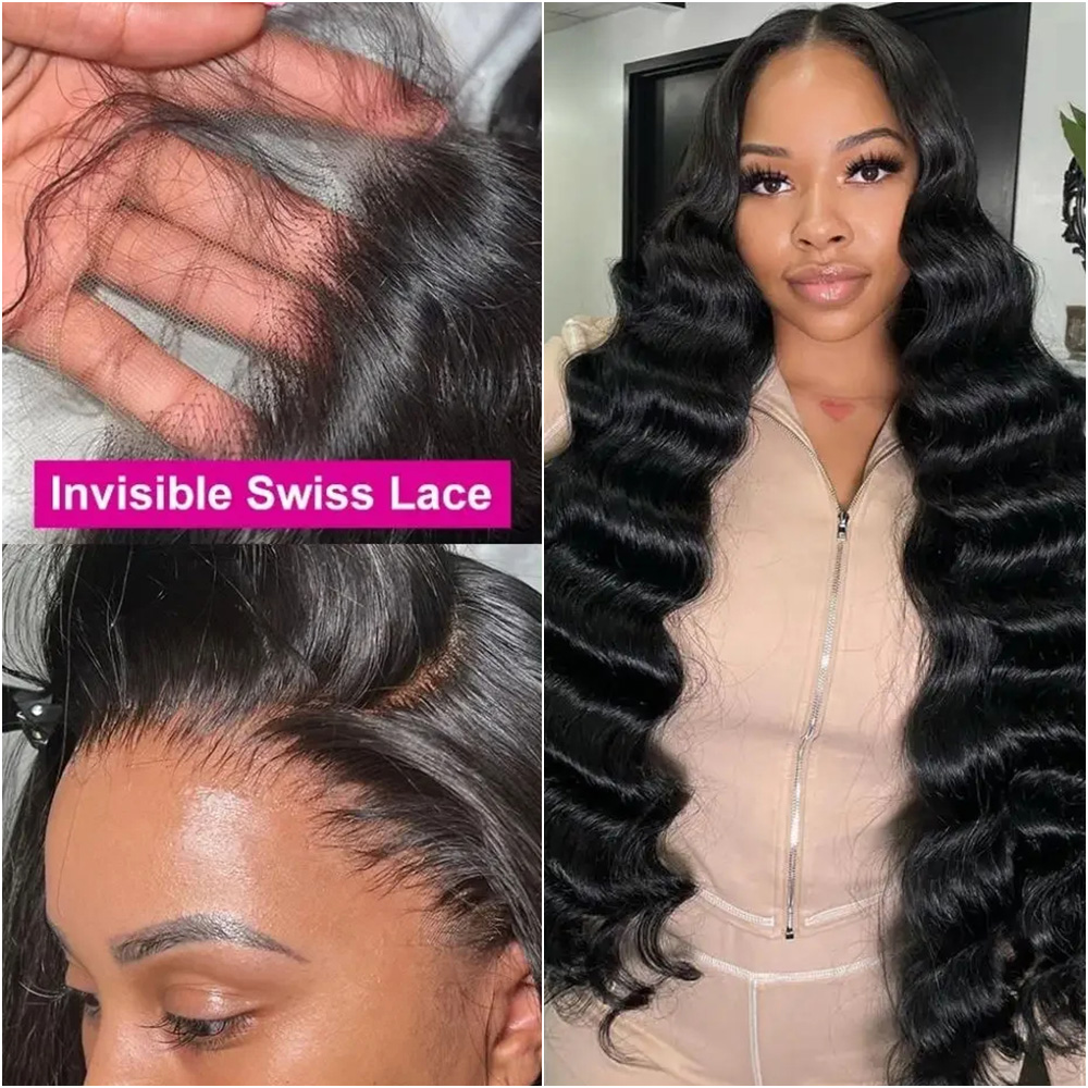 Human Hair Wigs - Peruca de Cabelo Humano Ondulado HD