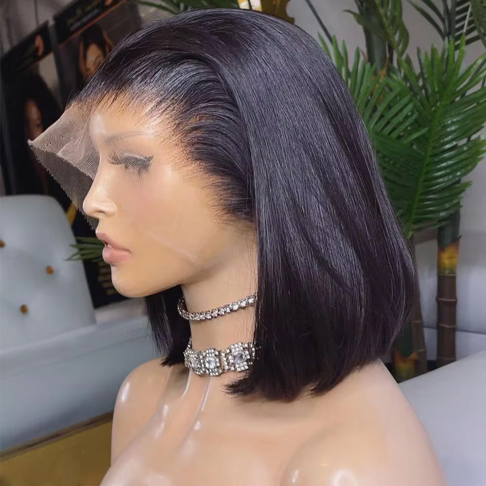 Pre Parted 13X4 Lace Front Bob Wig - Peruca de cabelo humano com renda