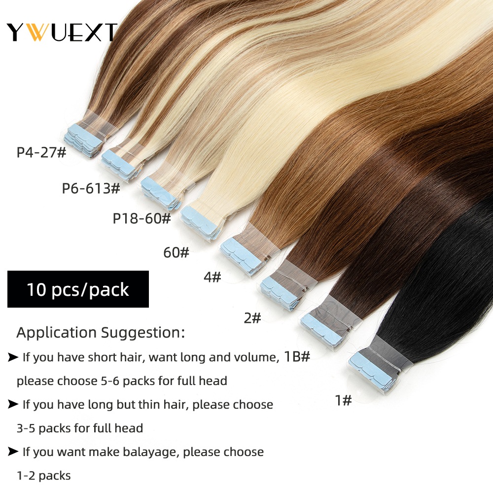 YWUEXT Mini Fita em Extensões  - Invisible Tape In Extensions Real Hair avaliação e preço
