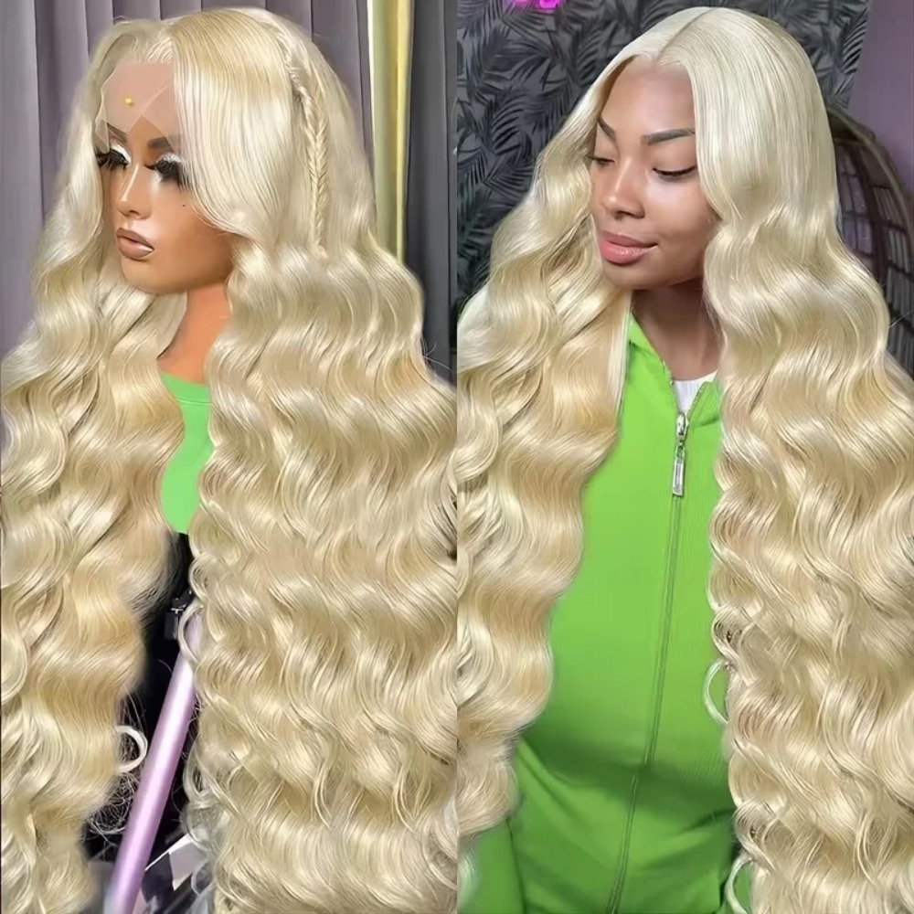 Perucas Loiro 613 de 26 a 30 P - 613 Blonde Body Wave Lace Front Wig avaliação e preço