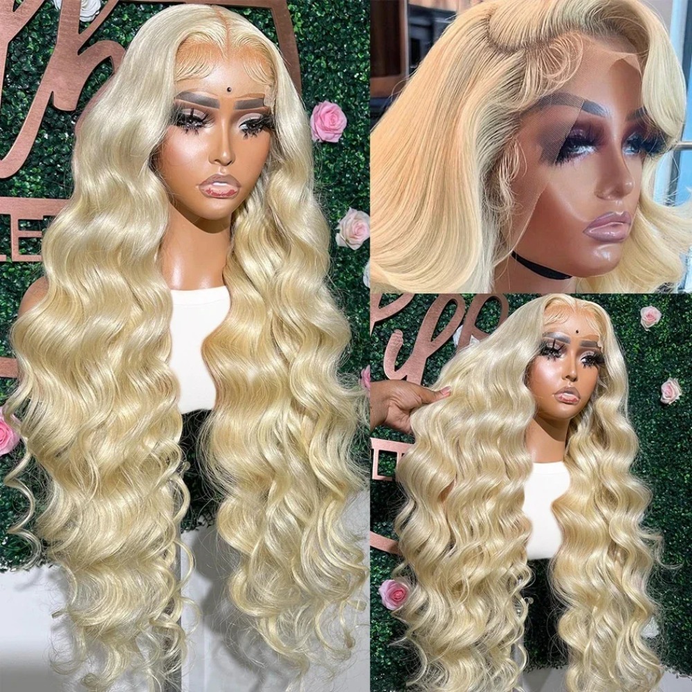 Perucas Loiro 613 de 26 a 30 P - 613 Blonde Body Wave Lace Front Wig avaliação e preço