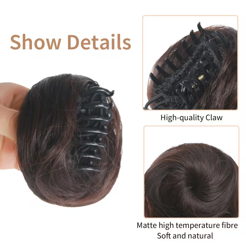 Coque de Cabelo Sintético com  - Claw Clip Messy Bun Hair Piece avaliação e preço