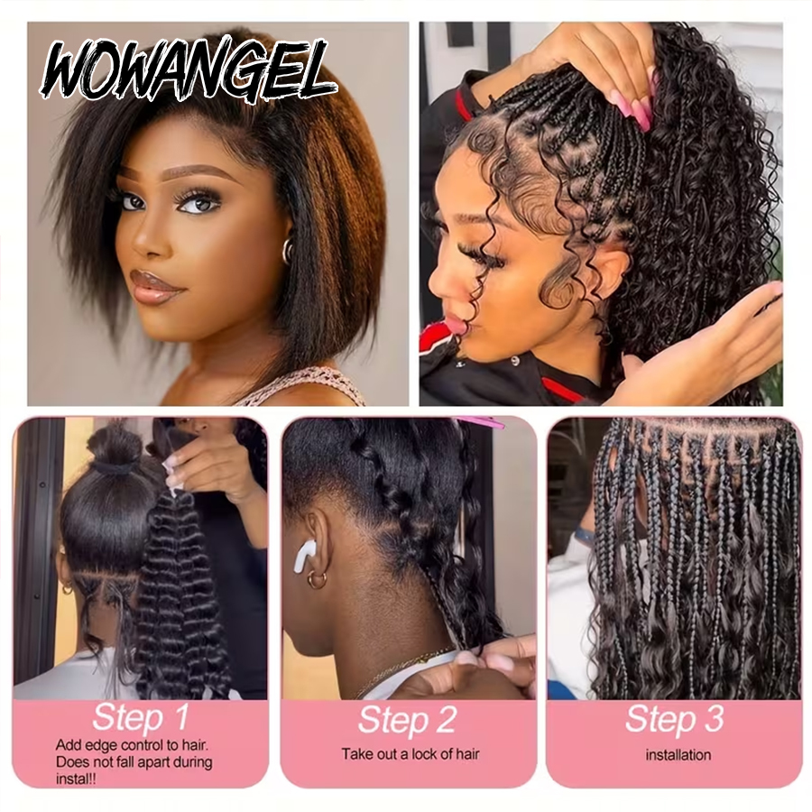Boho tranças de cabelo humano  - Water Wave Bulk Human Hair For Braiding avaliação e preço