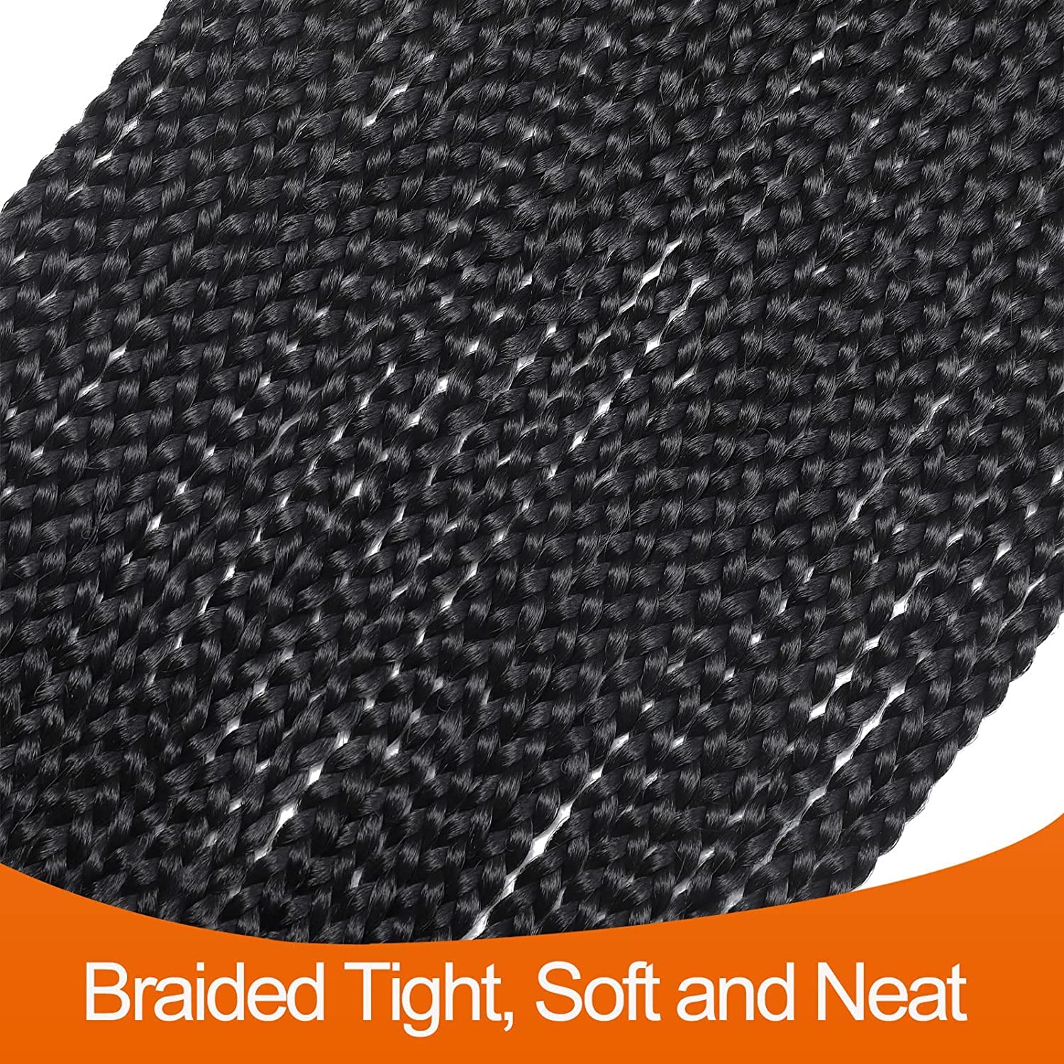 6 Pacotes de Tranças Box Braid - Synthetic Braided Wigs For Black Women avaliação e preço