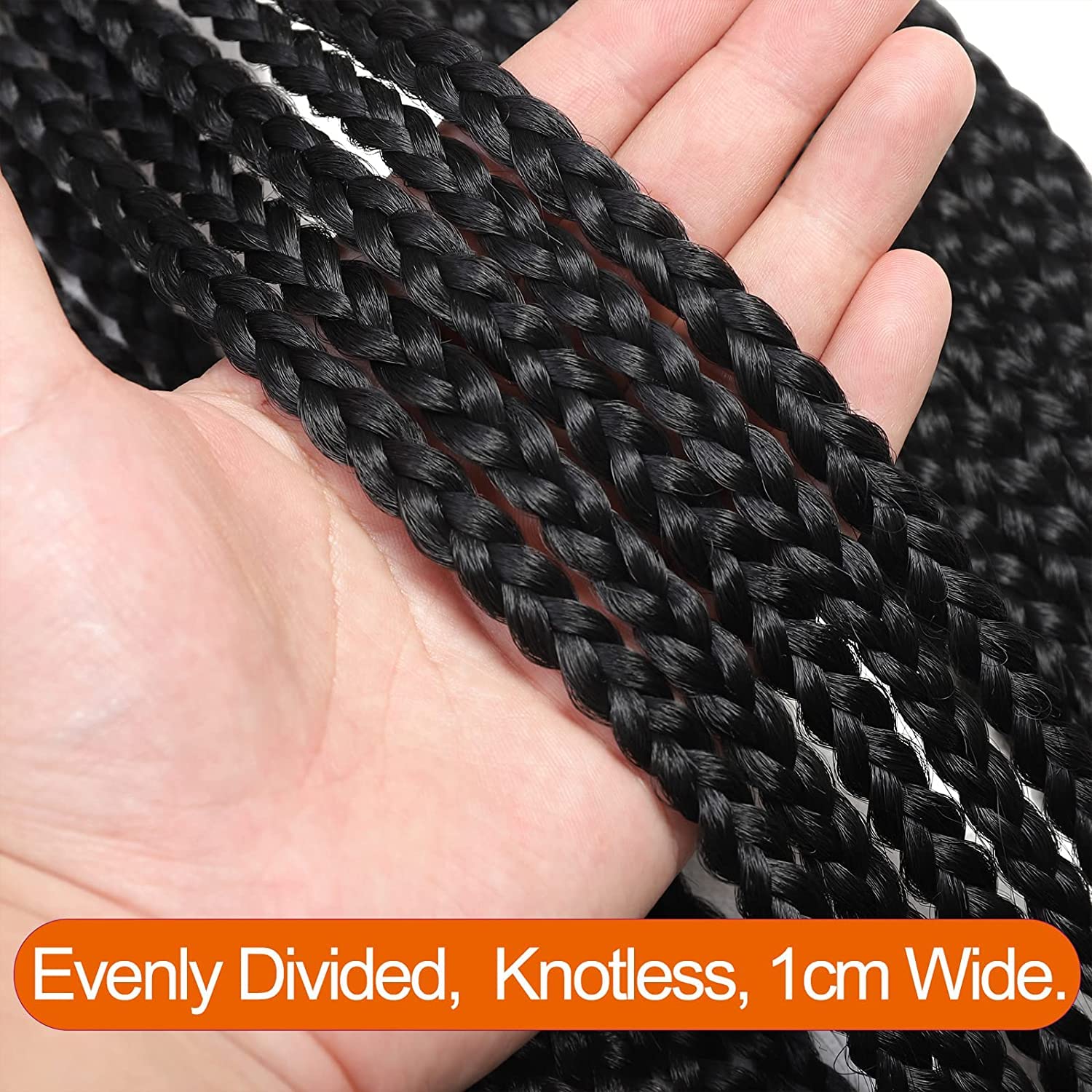 6 Pacotes de Tranças Box Braid - Synthetic Braided Wigs For Black Women avaliação e preço
