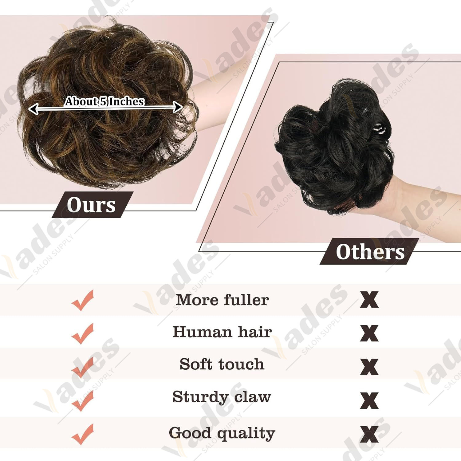 Cabelo bagunçado ondulado, cli - Claw Clip Messy Bun Hair Piece avaliação e preço