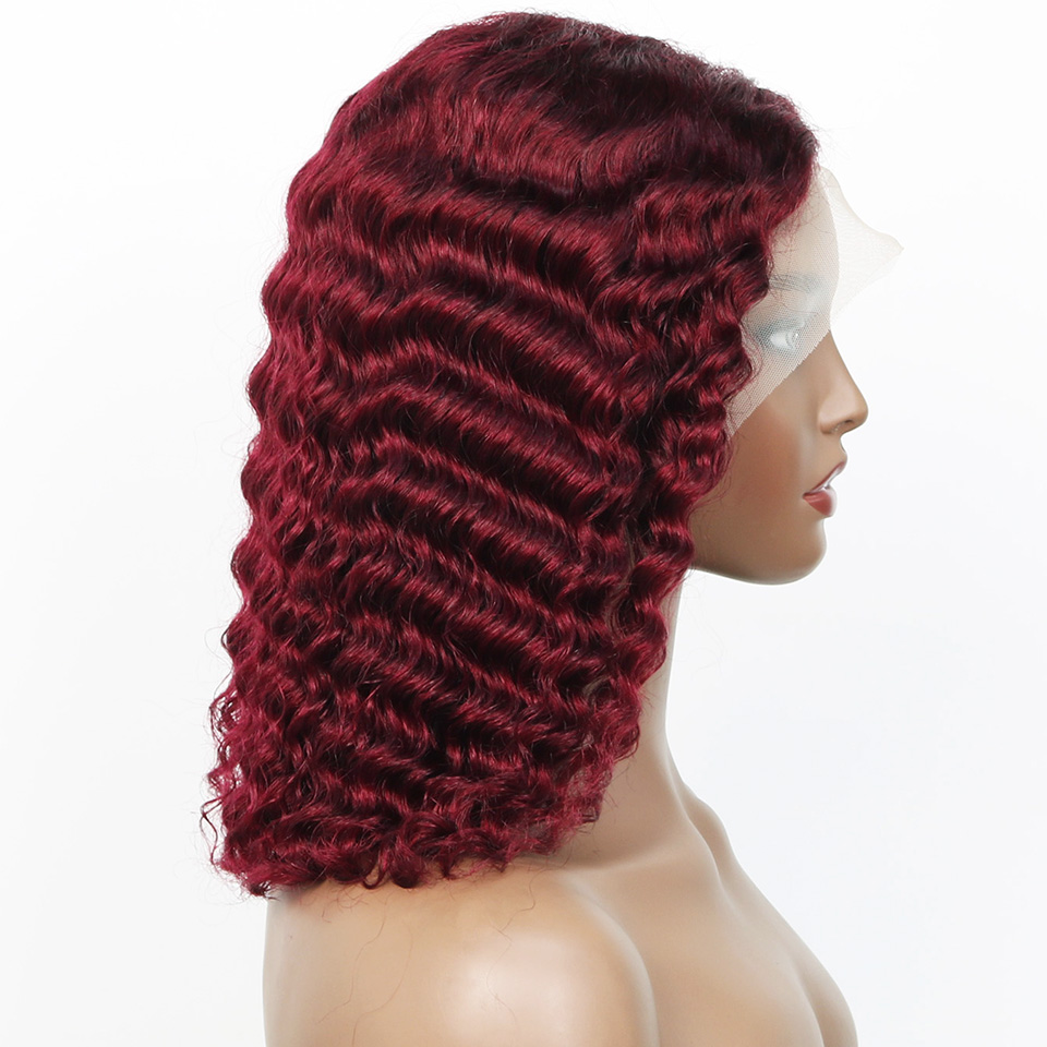 Peruca Bob Curta Ondulada Borg - Glueless Wear And Go Human Hair Wig avaliação e preço