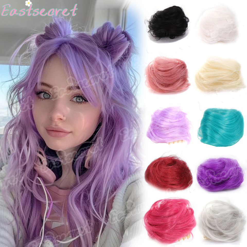 Coque de cabelo sintético enca - Claw Clip Messy Bun Hair Piece avaliação e preço