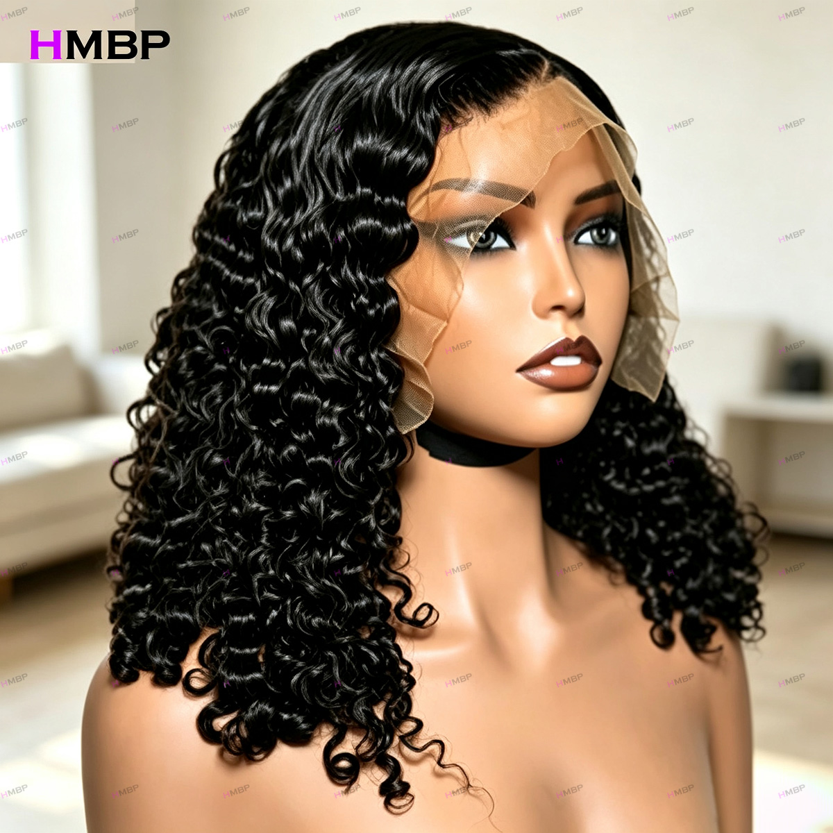 Peruca de Cabelo Humano Cachea - Hd Lace Frontal Wig Human Hair Pre Plucked avaliação e preço