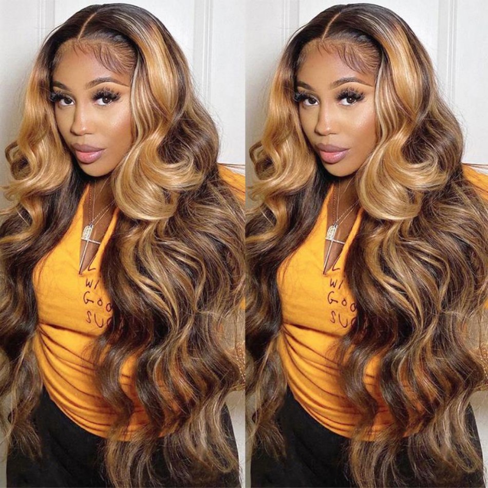 250 densidade destaque perucas - Human Hair Wigs avaliação e preço