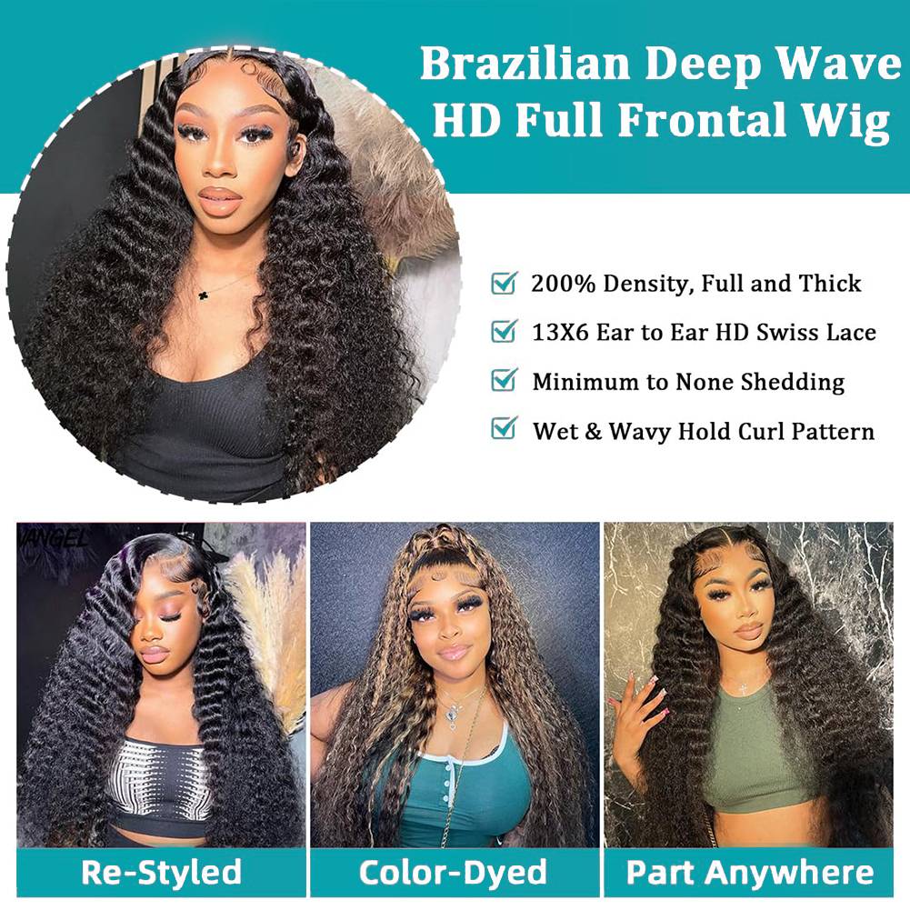 40 46 Polegada onda profunda 1 - Lace Front Wigs avaliação e preço