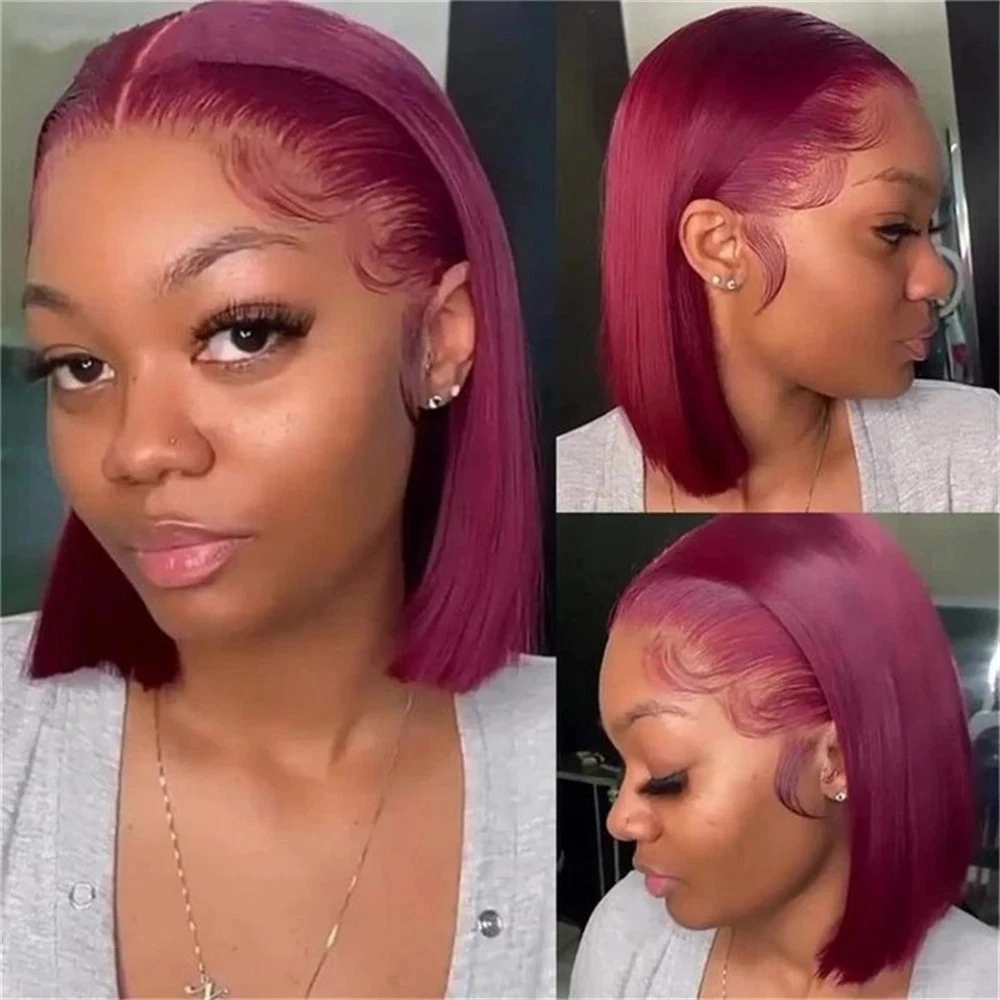 Peruca curta estilo bob, cabel - Pre Parted 13X4 Lace Front Bob Wig avaliação e preço