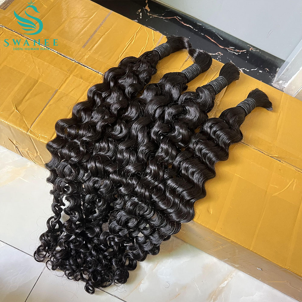 Cabelo Humano Ondulado 100% Na - Water Wave Bulk Human Hair For Braiding avaliação e preço