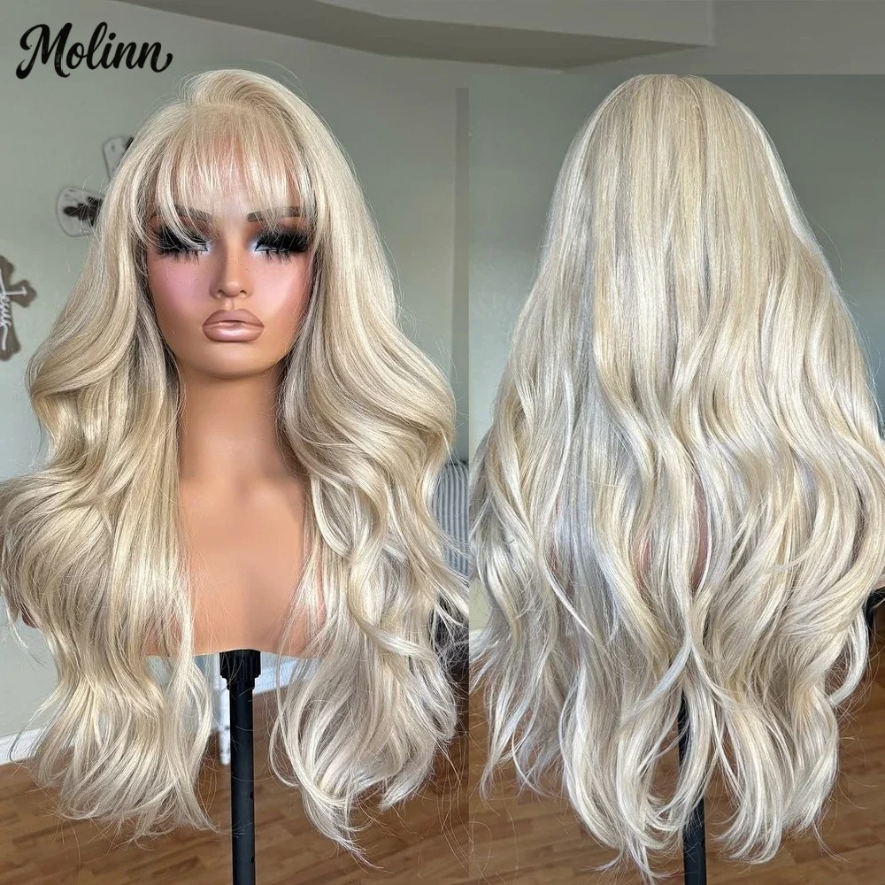 Peruca Sintética Loira 613 com - 613 Blonde Body Wave Lace Front Wig avaliação e preço
