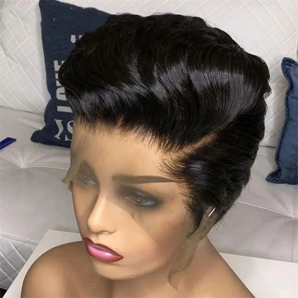Pixie Cut Perucas de Cabelo Hu - Short Pixie Cut Wig Human Hair Cheap avaliação e preço